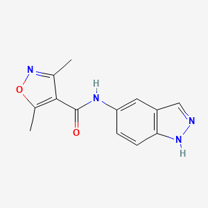 molecular formula C13H12N4O2 B5467994 N-(1H-indazol-5-yl)-3,5-dimethyl-1,2-oxazole-4-carboxamide 