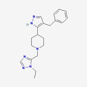 4-(4-benzyl-1H-pyrazol-5-yl)-1-[(1-ethyl-1H-1,2,4-triazol-5-yl)methyl]piperidine