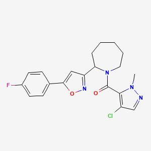 1-[(4-chloro-1-methyl-1H-pyrazol-5-yl)carbonyl]-2-[5-(4-fluorophenyl)-3-isoxazolyl]azepane