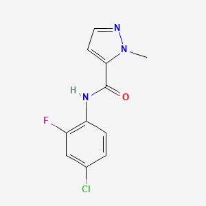 molecular formula C11H9ClFN3O B5468027 N-(4-chloro-2-fluorophenyl)-1-methyl-1H-pyrazole-5-carboxamide 