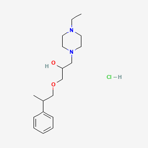 molecular formula C18H31ClN2O2 B5468041 1-(4-ethylpiperazin-1-yl)-3-(2-phenylpropoxy)propan-2-ol hydrochloride 