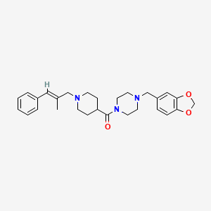 1-(1,3-benzodioxol-5-ylmethyl)-4-{[1-(2-methyl-3-phenyl-2-propen-1-yl)-4-piperidinyl]carbonyl}piperazine