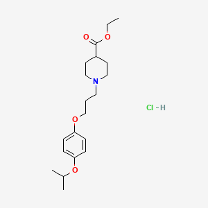 Ethyl 1-[3-(4-propan-2-yloxyphenoxy)propyl]piperidine-4-carboxylate;hydrochloride