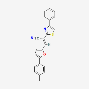 3-[5-(4-methylphenyl)-2-furyl]-2-(4-phenyl-1,3-thiazol-2-yl)acrylonitrile