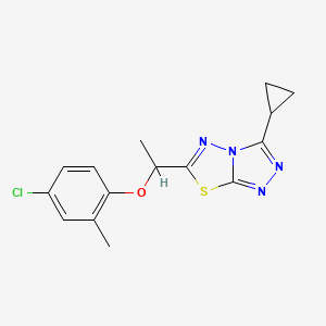 6-[1-(4-chloro-2-methylphenoxy)ethyl]-3-cyclopropyl[1,2,4]triazolo[3,4-b][1,3,4]thiadiazole