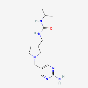 molecular formula C14H24N6O B5468089 N-({1-[(2-aminopyrimidin-5-yl)methyl]pyrrolidin-3-yl}methyl)-N'-isopropylurea 