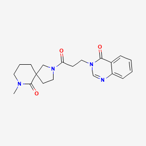 molecular formula C20H24N4O3 B5468090 3-[3-(7-methyl-6-oxo-2,7-diazaspiro[4.5]dec-2-yl)-3-oxopropyl]quinazolin-4(3H)-one 