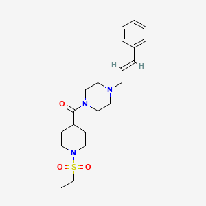 1-{[1-(ethylsulfonyl)-4-piperidinyl]carbonyl}-4-(3-phenyl-2-propen-1-yl)piperazine