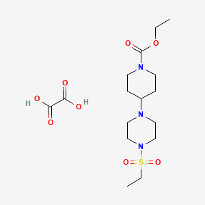 molecular formula C16H29N3O8S B5468119 ethyl 4-[4-(ethylsulfonyl)-1-piperazinyl]-1-piperidinecarboxylate oxalate 