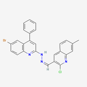 molecular formula C26H18BrClN4 B5468135 2-chloro-7-methyl-3-quinolinecarbaldehyde (6-bromo-4-phenyl-2-quinolinyl)hydrazone 