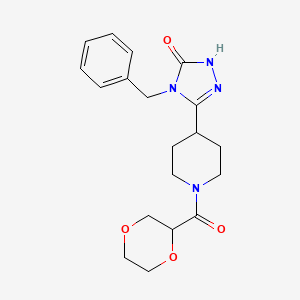 4-benzyl-5-[1-(1,4-dioxan-2-ylcarbonyl)-4-piperidinyl]-2,4-dihydro-3H-1,2,4-triazol-3-one