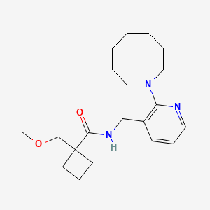 molecular formula C20H31N3O2 B5468143 N-[(2-azocan-1-ylpyridin-3-yl)methyl]-1-(methoxymethyl)cyclobutanecarboxamide 