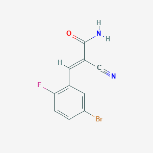 molecular formula C10H6BrFN2O B5468155 3-(5-bromo-2-fluorophenyl)-2-cyanoacrylamide 