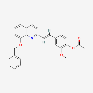 4-{2-[8-(benzyloxy)-2-quinolinyl]vinyl}-2-methoxyphenyl acetate