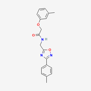 molecular formula C19H19N3O3 B5468213 2-(3-methylphenoxy)-N-{[3-(4-methylphenyl)-1,2,4-oxadiazol-5-yl]methyl}acetamide 