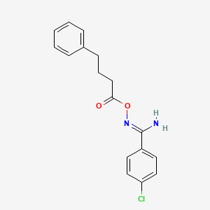 4-chloro-N'-[(4-phenylbutanoyl)oxy]benzenecarboximidamide