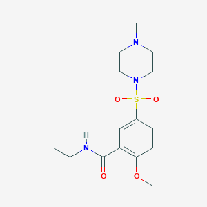 N-ethyl-2-methoxy-5-[(4-methyl-1-piperazinyl)sulfonyl]benzamide