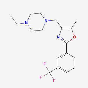 1-ethyl-4-({5-methyl-2-[3-(trifluoromethyl)phenyl]-1,3-oxazol-4-yl}methyl)piperazine