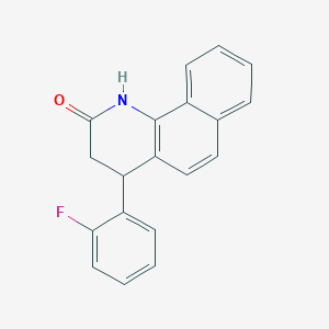 molecular formula C19H14FNO B5468259 4-(2-fluorophenyl)-3,4-dihydrobenzo[h]quinolin-2(1H)-one 