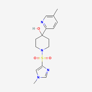 1-[(1-methyl-1H-imidazol-4-yl)sulfonyl]-4-(5-methylpyridin-2-yl)piperidin-4-ol