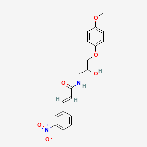 molecular formula C19H20N2O6 B5468281 (2E)-N-[2-hydroxy-3-(4-methoxyphenoxy)propyl]-3-(3-nitrophenyl)prop-2-enamide 