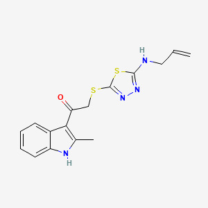 1-(2-methyl-1H-indol-3-yl)-2-{[5-(prop-2-en-1-ylamino)-1,3,4-thiadiazol-2-yl]sulfanyl}ethanone