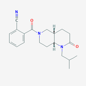 2-{[(4aS*,8aR*)-1-isobutyl-2-oxooctahydro-1,6-naphthyridin-6(2H)-yl]carbonyl}benzonitrile