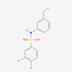 molecular formula C14H13F2NO2S B5468346 N-(3-ethylphenyl)-3,4-difluorobenzenesulfonamide 