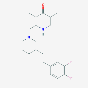 molecular formula C21H26F2N2O B5468362 2-({3-[2-(3,4-difluorophenyl)ethyl]-1-piperidinyl}methyl)-3,5-dimethyl-4(1H)-pyridinone 