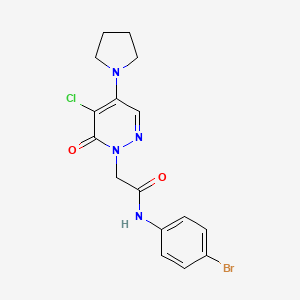 N-(4-bromophenyl)-2-[5-chloro-6-oxo-4-(1-pyrrolidinyl)-1(6H)-pyridazinyl]acetamide