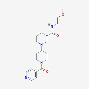 molecular formula C20H30N4O3 B5468372 1'-isonicotinoyl-N-(2-methoxyethyl)-1,4'-bipiperidine-3-carboxamide 