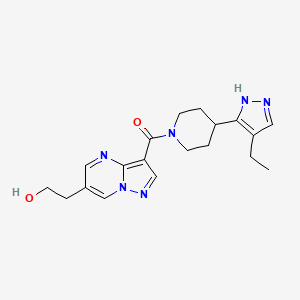 2-(3-{[4-(4-ethyl-1H-pyrazol-5-yl)piperidin-1-yl]carbonyl}pyrazolo[1,5-a]pyrimidin-6-yl)ethanol