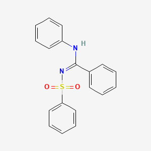 molecular formula C19H16N2O2S B5468382 N-phenyl-N'-(phenylsulfonyl)benzenecarboximidamide 