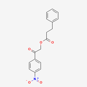 2-(4-nitrophenyl)-2-oxoethyl 3-phenylpropanoate