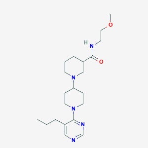 molecular formula C21H35N5O2 B5468403 N-(2-methoxyethyl)-1'-(5-propylpyrimidin-4-yl)-1,4'-bipiperidine-3-carboxamide 