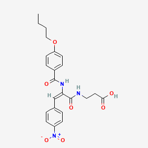 N-[2-[(4-butoxybenzoyl)amino]-3-(4-nitrophenyl)acryloyl]-beta-alanine