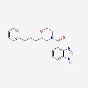 2-methyl-4-{[2-(3-phenylpropyl)-4-morpholinyl]carbonyl}-1H-benzimidazole