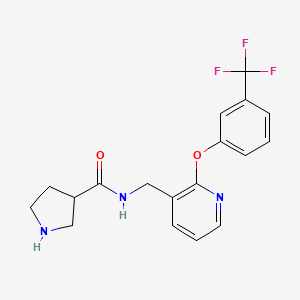 N-({2-[3-(trifluoromethyl)phenoxy]pyridin-3-yl}methyl)pyrrolidine-3-carboxamide