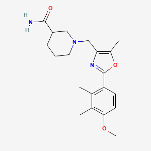 1-{[2-(4-methoxy-2,3-dimethylphenyl)-5-methyl-1,3-oxazol-4-yl]methyl}piperidine-3-carboxamide