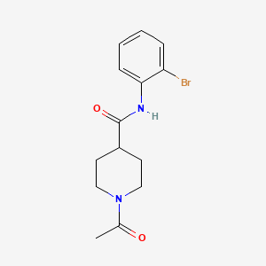 molecular formula C14H17BrN2O2 B5468464 1-acetyl-N-(2-bromophenyl)-4-piperidinecarboxamide 