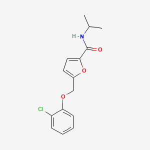 molecular formula C15H16ClNO3 B5468470 5-[(2-chlorophenoxy)methyl]-N-isopropyl-2-furamide 