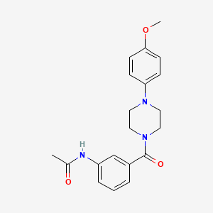 molecular formula C20H23N3O3 B5468523 N-(3-{[4-(4-methoxyphenyl)-1-piperazinyl]carbonyl}phenyl)acetamide 