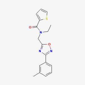 molecular formula C17H17N3O2S B5468526 N-ethyl-N-{[3-(3-methylphenyl)-1,2,4-oxadiazol-5-yl]methyl}thiophene-2-carboxamide CAS No. 878432-75-8