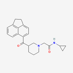 molecular formula C23H26N2O2 B5468551 N-cyclopropyl-2-[3-(1,2-dihydroacenaphthylen-5-ylcarbonyl)piperidin-1-yl]acetamide 