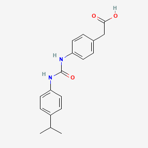 molecular formula C18H20N2O3 B5468559 [4-({[(4-isopropylphenyl)amino]carbonyl}amino)phenyl]acetic acid 