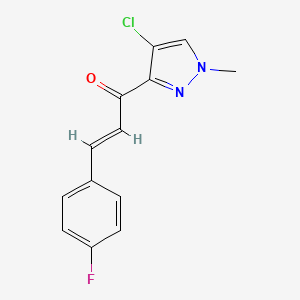 (E)-1-(4-CHLORO-1-METHYL-1H-PYRAZOL-3-YL)-3-(4-FLUOROPHENYL)-2-PROPEN-1-ONE