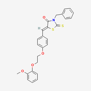 (5Z)-3-benzyl-5-{4-[2-(2-methoxyphenoxy)ethoxy]benzylidene}-2-thioxo-1,3-thiazolidin-4-one