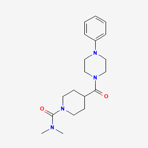 molecular formula C19H28N4O2 B5468606 N,N-dimethyl-4-[(4-phenylpiperazin-1-yl)carbonyl]piperidine-1-carboxamide 