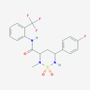 5-(4-fluorophenyl)-2-methyl-N-[2-(trifluoromethyl)phenyl]-1,2,6-thiadiazinane-3-carboxamide 1,1-dioxide