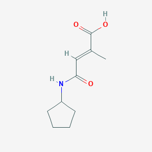 molecular formula C10H15NO3 B5468658 4-(cyclopentylamino)-2-methyl-4-oxo-2-butenoic acid 